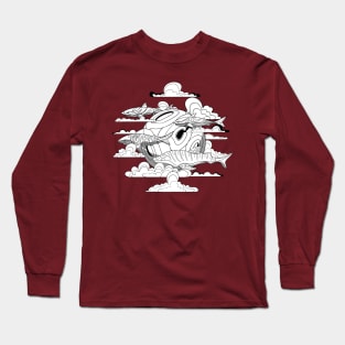 school of sharks in the sky Long Sleeve T-Shirt